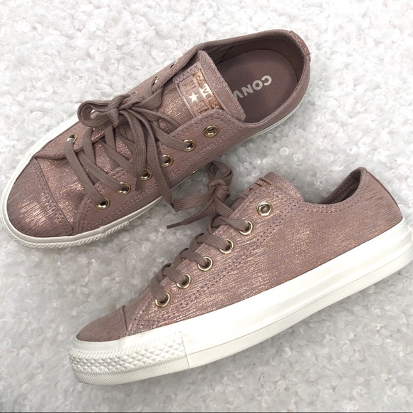 converse chuck taylor all star precious metal suede low top